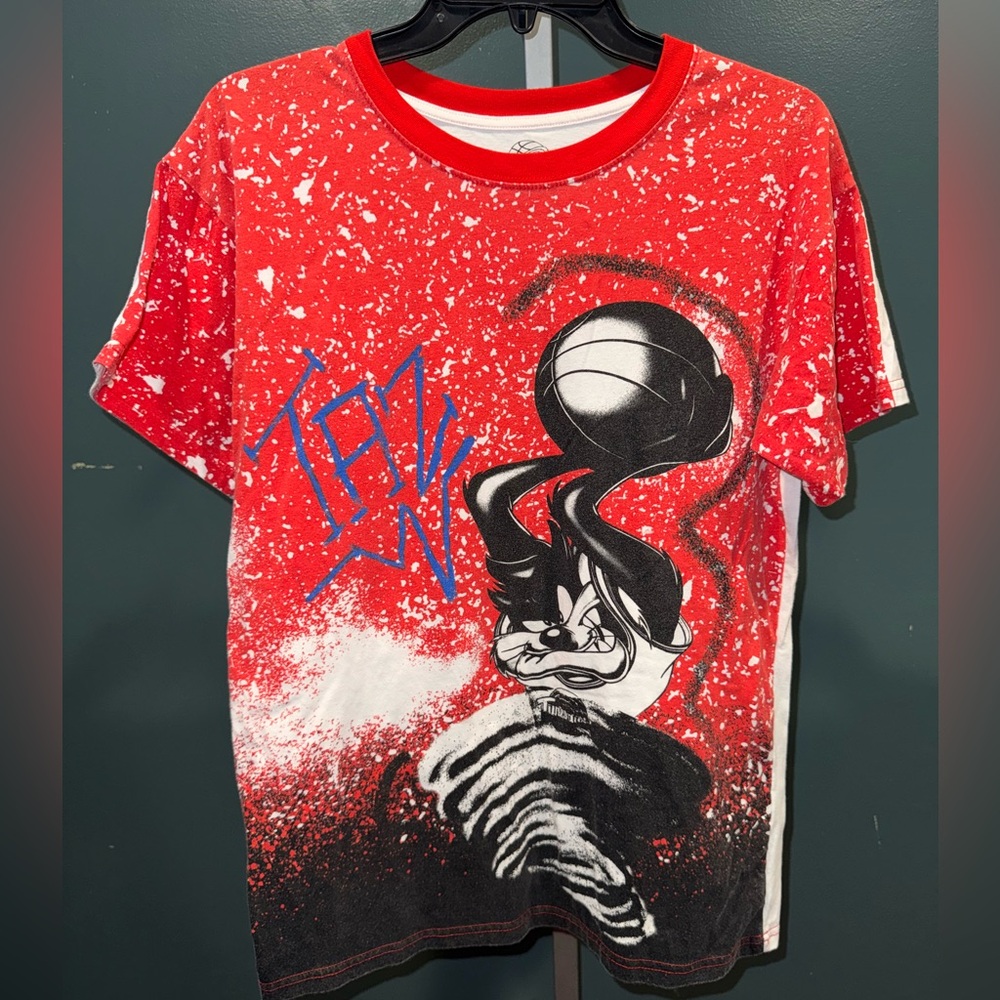 Warner Bros. Red and Black Taz Graphic Tee